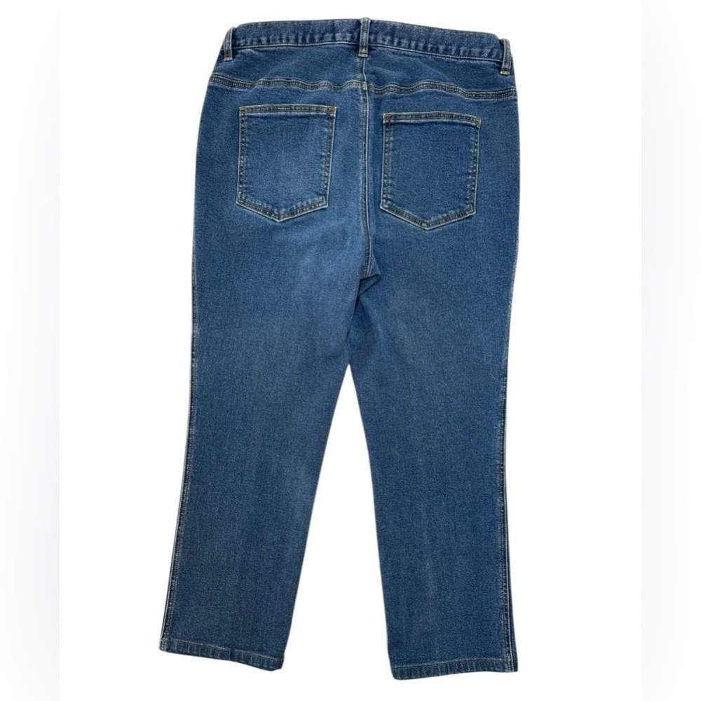 The Territory Ahead Jeans Women 16 Blue Straight High Rise Cropped 33x26.5 - Picture 3 of 6